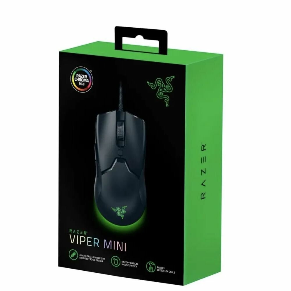 Проводная мышь Razer Viper Mini, 8500DPI, влагозащита, антимикробное покрытие