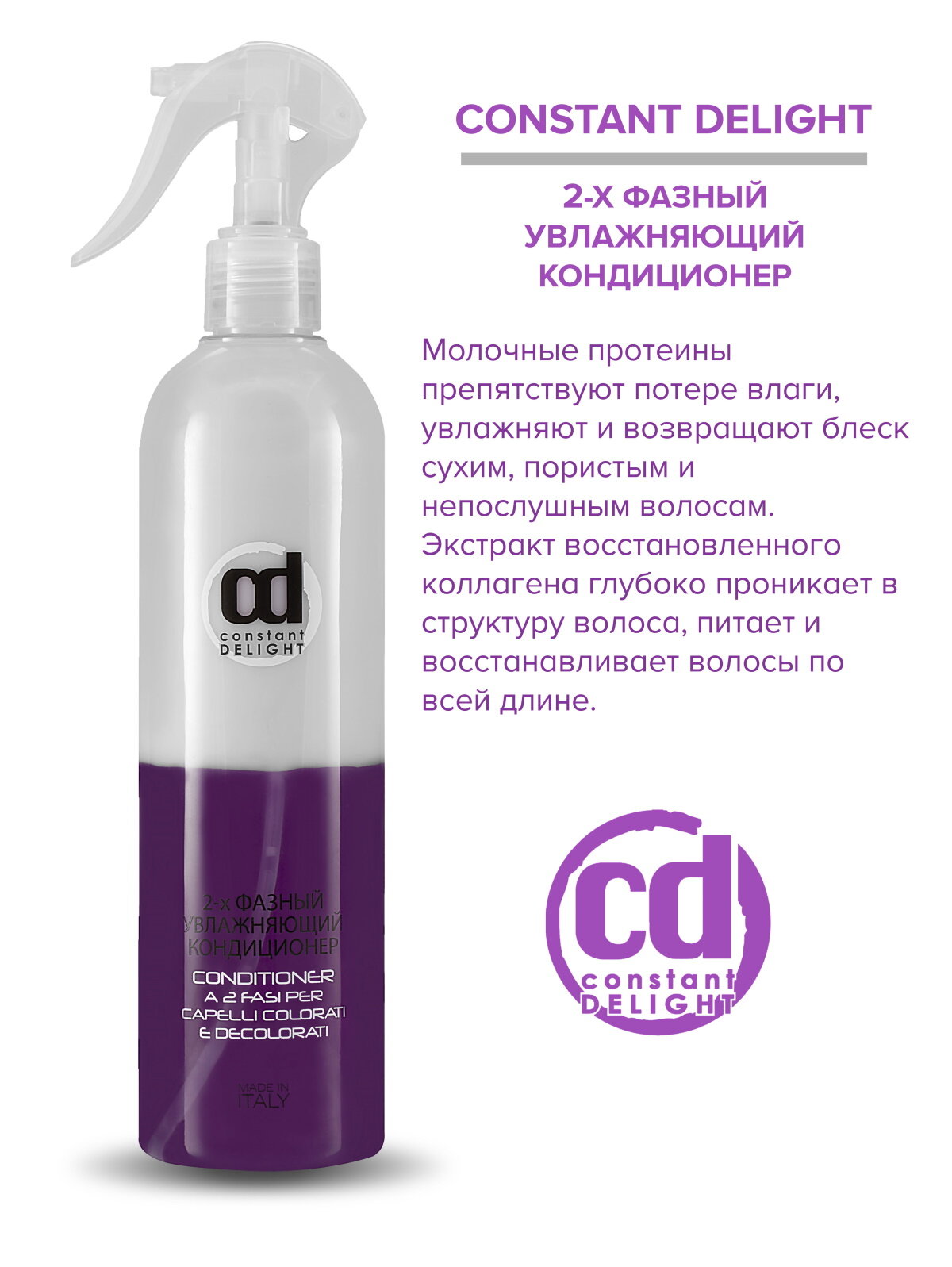 Двухфазный спрей для увлажнения волос CONSTANT DELIGHT 400 мл — фото 1