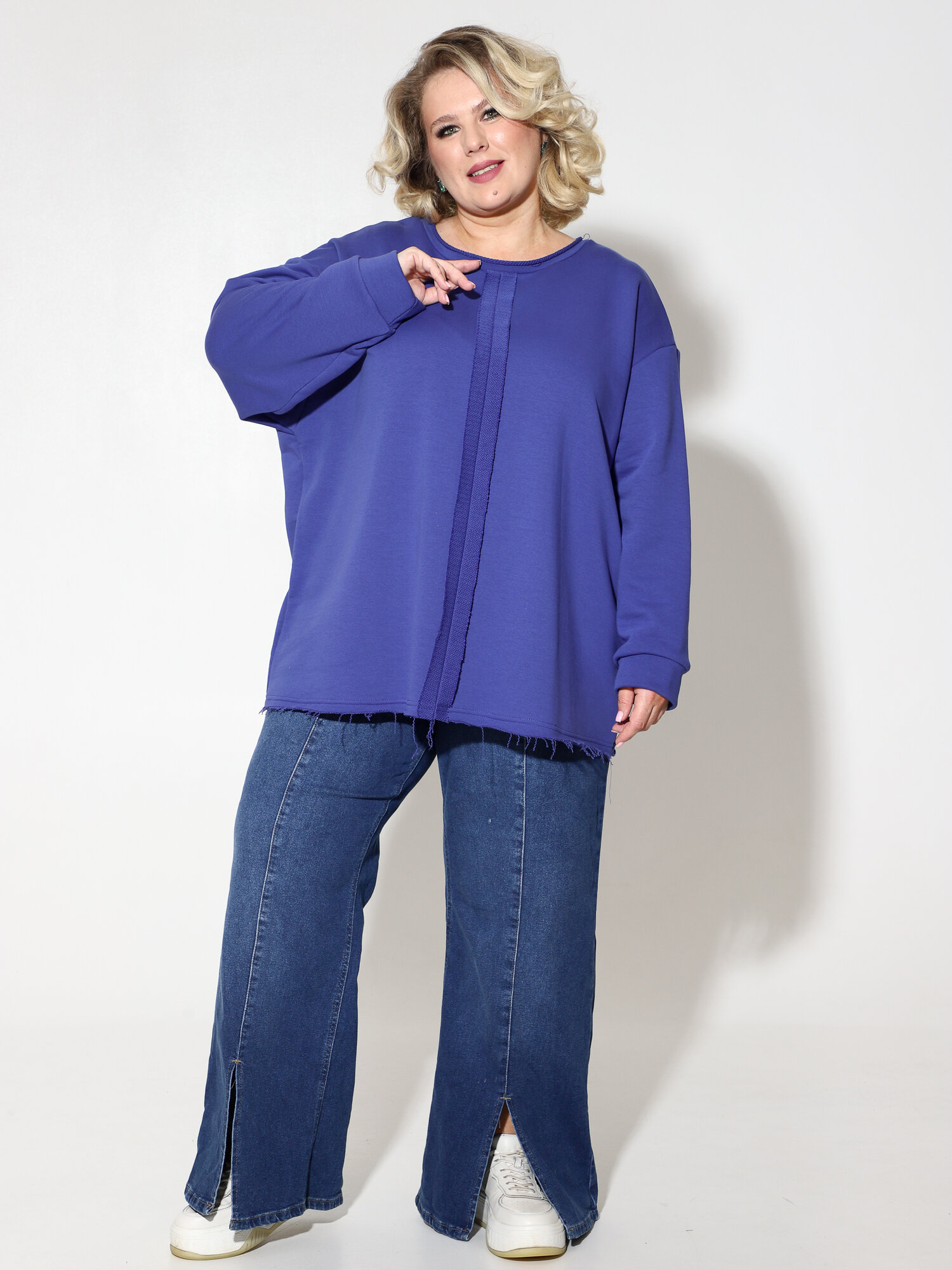 Свитшот HOME STYLE, размер 58-60, , синий