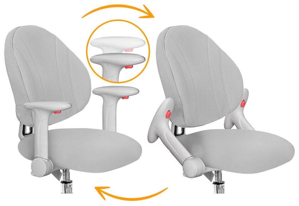 Растущее детское кресло для дома Mio (Y-407) KG + подлокотники в комплекте + подставка для ног