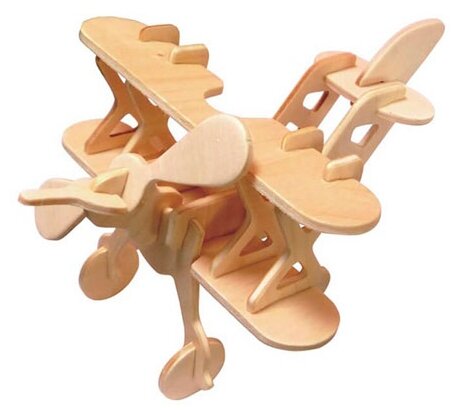 Сборная деревянная модель Wooden Toys Аэроплан - фото №1