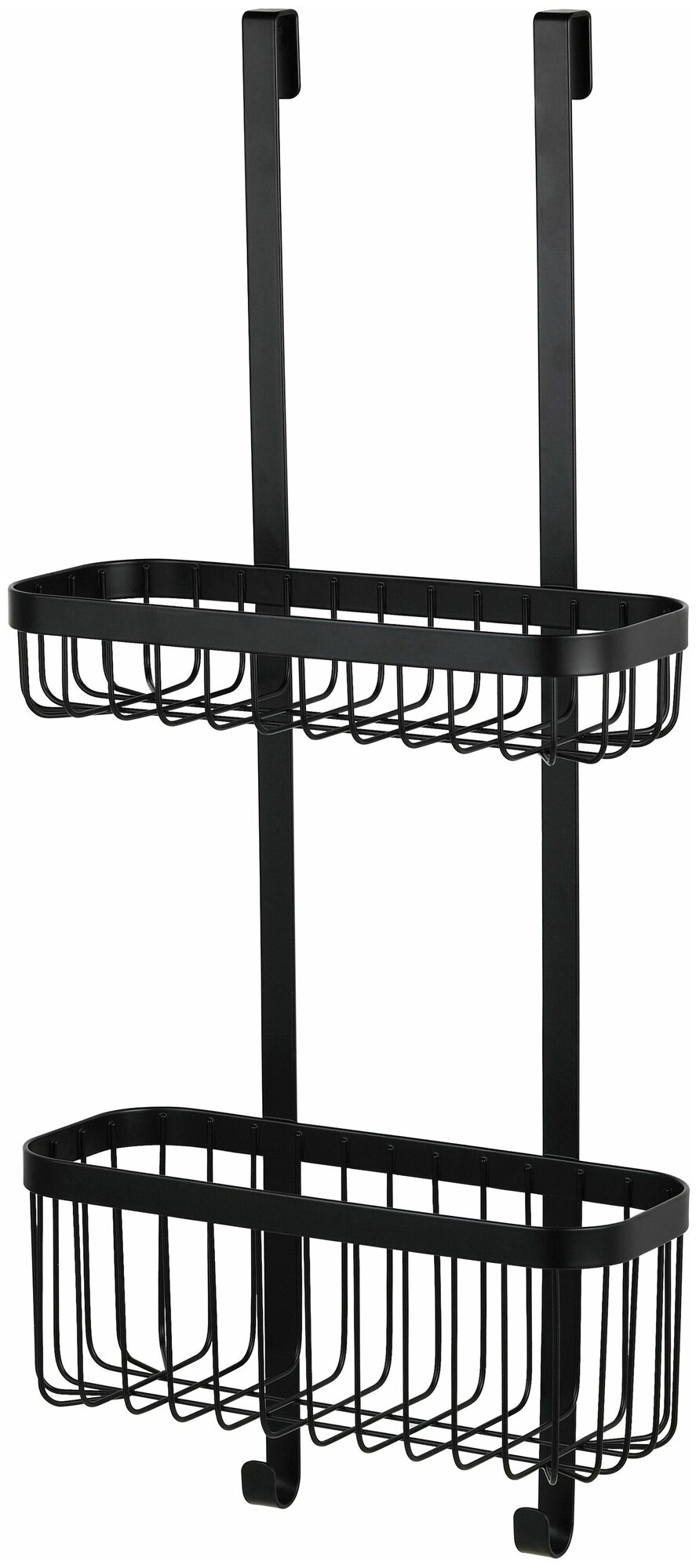 фото Полка для душевой кабины Sensea Neo подвесная двухъярусная цвет чёрный