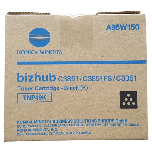 блок барабана konica minolta bizhub c3351 c3851 красный iup 24m Картридж Konica Minolta TNP-49K, 13000 стр, черный