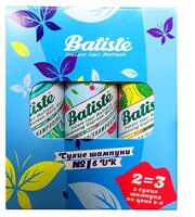 Сухой шампунь Batiste Cherry, 50 мл + Tropical, 50 мл + Original, 50 мл