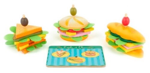 Набор продуктов DJECO Сэндвичи от Эмиля и Олив 06620 разноцветный