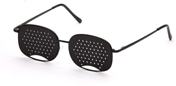 Перфорационные очки-тренажеры универсальные, черный 2896025 - фотография № 1