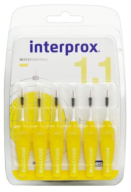Ершики межзубные Interprox 4G Mini (1,1мм) N6 DENTAID S.L. - фото №1