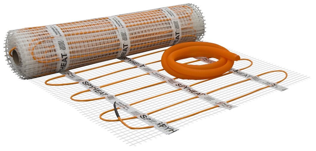 1,5 м ² Теплый пол (электрический) без стяжки нагревательный мат SpyHeat SHMD-8-225, 225 Вт. - фотография № 8