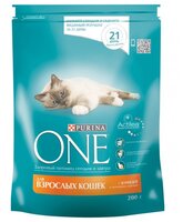 Корм для кошек Purina ONE (0.2 кг) 10 шт. Для взрослых кошек с Курицей и цельными злаками 0.2 кг 10