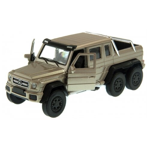 Внедорожник Welly Mercedes-Benz G63 AMG 6x6 (24061) 1:24, 18 см, бежевый