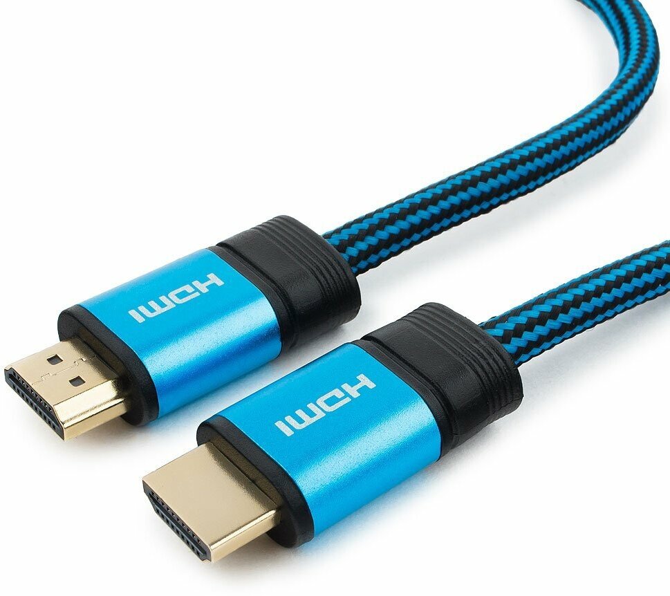 Кабель HDMI 4.5м Cablexpert CC-G-HDMI01-4.5M круглый синий черный CC-G-HDMI01 - фото №1