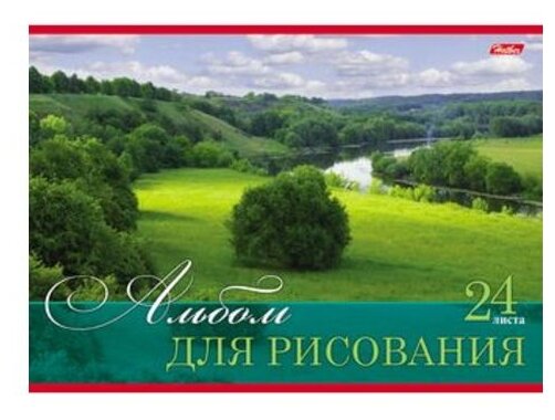 Альбом д/рис. 24л А4 на скрепке "Русские просторы" 5 вид. 24А4В 9233