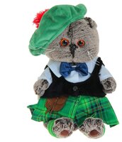 Мягкая игрушка Basik&Co Кот Басик в шотландском костюме 30 см