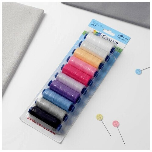 Набор ниток 402 7 183 м 10 шт цвет разноцветный 800₽