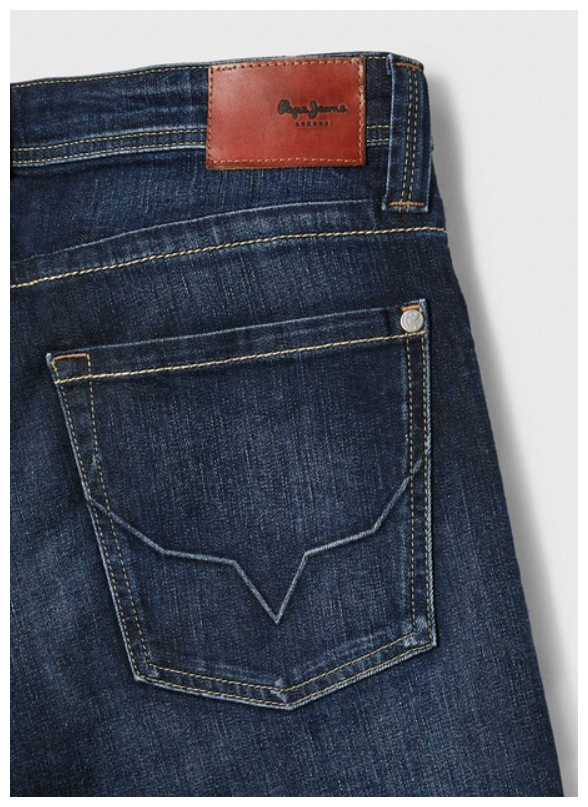Джинсы Pepe Jeans, прямой силуэт, средняя посадка, размер 34, синий - фотография № 7