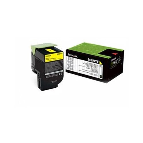 Картридж Lexmark 80c8hye, 3000 стр, желтый картридж 80c8hc0 yellow для принтера лексмарк lexmark laserprinter cx410 cx510