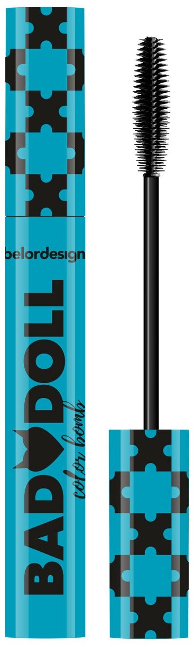 Тушь для ресниц BelorDesign "Bad Doll" цветная объемная голубая 9,3 г