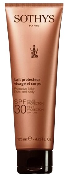   SPF30     "Protective Lotion Face And Body SPF30 High Protection UVA/UVB 125 ", Sothys.