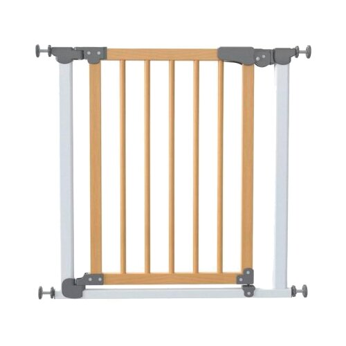 Ворота безопасности на проем 78,5-83,5 см. в распор, Safe  & Care Белые без доводчика дерево