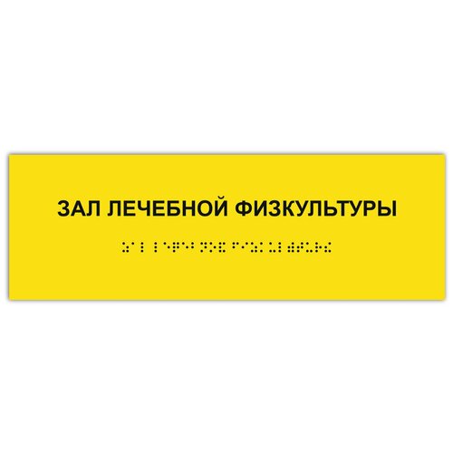 таблички брайля тактильная табличка гост со шрифтом брайля зал лечебной физкультуры 300х100мм Таблички Брайля / Тактильная табличка ГОСТ со шрифтом Брайля ЗАЛ лечебной физкультуры 300х100мм