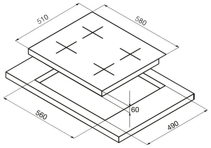 Встраиваема варочная панель Korting HK 62051 BW - фотография № 2