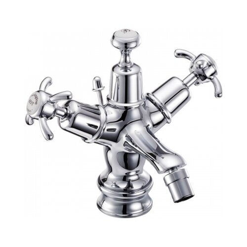 Смеситель для биде Burlington Regent ANR13-QT хром/ручки белые