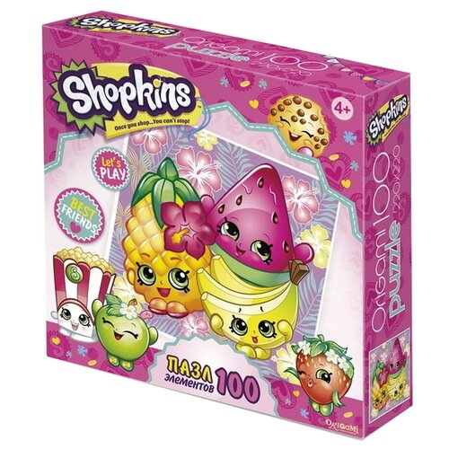 фото Пазл Origami Shopkins Вечеринка на острове (02971), 100 дет.