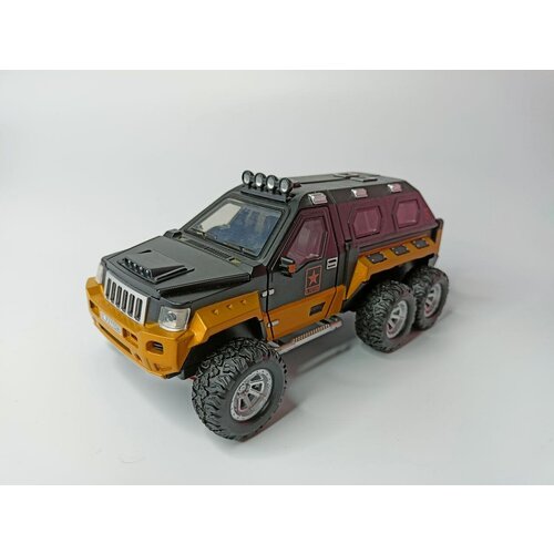 Модель автомобиля Джип G.Patton GX коллекционная металлическая игрушка масштаб 1:124 желтый