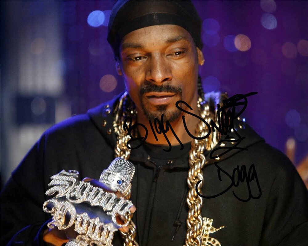 Автограф Снуп Дог - Автограф Snoop Dogg Rap - Фото с автографом Подписанная фотография Автограф знаменитости Подарок Автограмма Размер 20х25 см