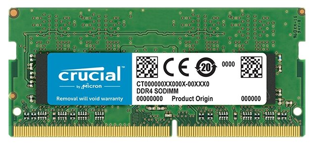 Память оперативная CT8G4SFS8266 Crucial Sodimm 8GB DDR4 2666 MT/s (pc4-21300) CL19 SR x8 Unbuffered .