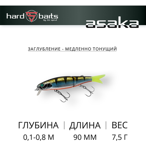 фото Воблер sprut asaka 90ss (slow sinking/90mm/7,5g/0,1-0,8m/sbgp)