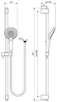 Душевой набор (гарнитур) Ideal STANDARD Idealrain Evo Jet Round XL3 B1763AA