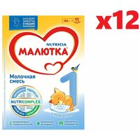 Смесь молочная Малютка 1 с 0 месяцев 300 г 12 шт