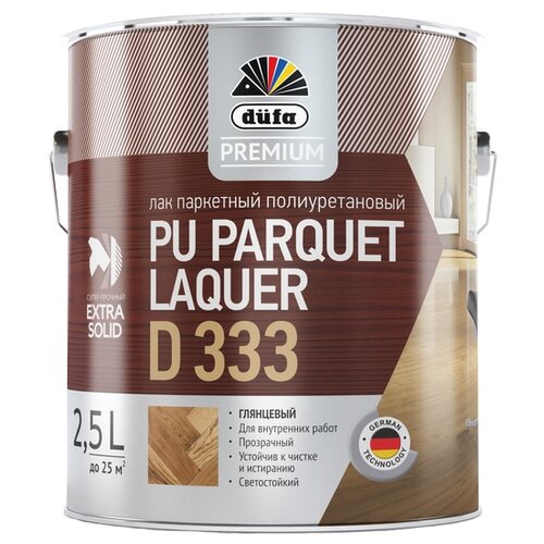 Dufa Premium PU Parquet Laquer D333 / Дюфа Премиум ПУ Паркет Лакер Д333 Лак паркетный полиуретановый глянцевый 2,5л