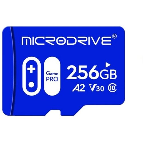 Карта памяти MICRODRIVE Micro SD GamePro класс 10 UHS-1 U3 V30 A2 256 ГБ карта памяти microdrive micro sd gamepro класс 10 uhs 1 u3 v30 a2 64 гб