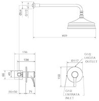 Верхний душ la Torre Nobel 22050 SOF KIT