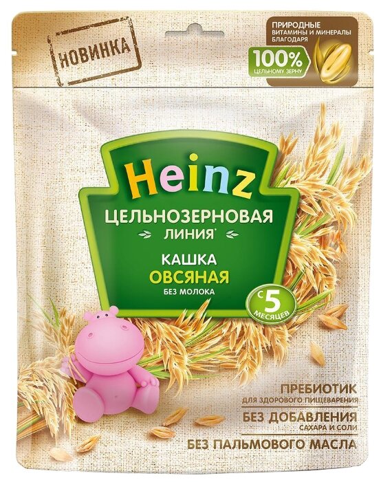 Каша Heinz безмолочная Цельнозерновая овсяная (с 5 месяцев) 180 г