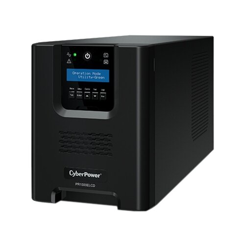 ибп cyberpower or1500erm1u line interactive 1500va 900w 4 2 iec 320 с13 розеток usb Интерактивный ИБП CyberPower PR1500ELCD черный 1350 Вт