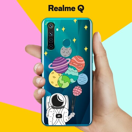 Силиконовый чехол на realme Q Шары-планеты / для Реалми Ку силиконовый чехол на realme q земля для реалми ку