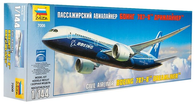 Сборная модельПасс. авиалайнер "Боинг 787-8" Дримлайнер