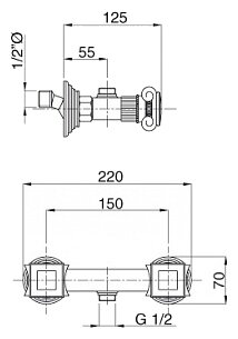 Смеситель для душа Cezares Olimp DS-02-Sw - фотография № 9