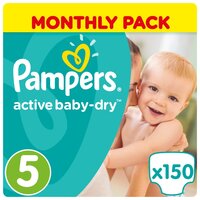 Pampers подгузники Active Baby-Dry 5 (11-18 кг) 150 шт.