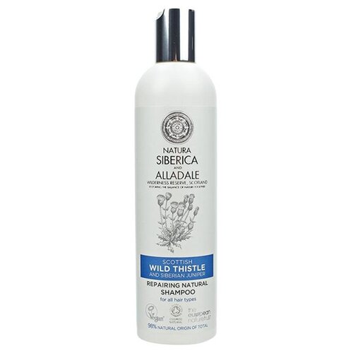 Natura Siberica шампунь для волос Alladale Scottish Wild Thistle And Siberian Juniper Repairing Natural, 400 мл