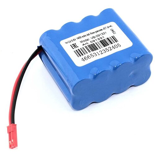 Аккумулятор Ni-Cd 9.6V 1400 mAh AA Row разъем JST (4+4)