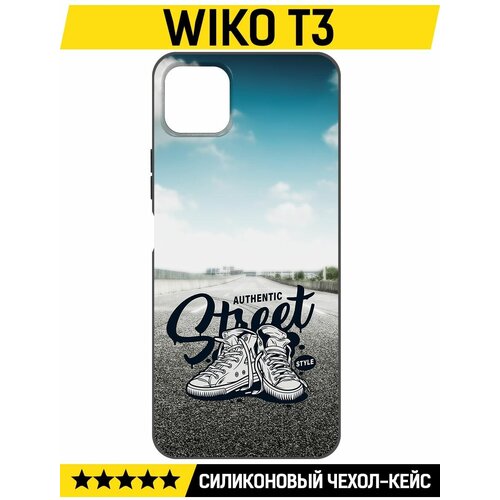 Чехол-накладка Krutoff Soft Case Кроссовки мужские Уличный стиль для Wiko T3 черный чехол накладка krutoff soft case кроссовки мужские уличный стиль для oppo a17k черный