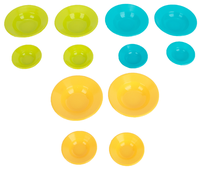 Набор посуды Росигрушка Своя тарелка 9421 зеленый/желтый/голубой