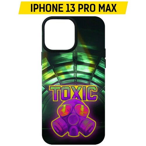 Чехол-накладка Krutoff Soft Case Cтандофф 2 (Standoff 2) - Стикер Toxic для iPhone 13 Pro Max черный чехол накладка krutoff soft case cтандофф 2 standoff 2 стикер toxic для iphone 15 plus черный