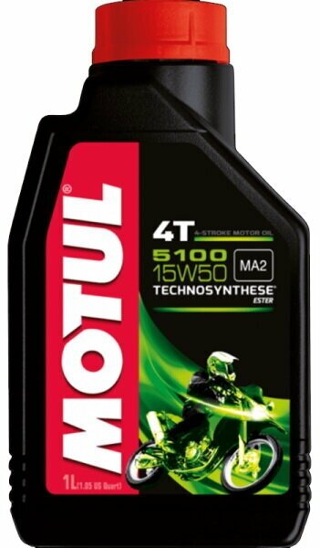 Минеральное моторное масло Motul 5100 4T 15W50, 1 л