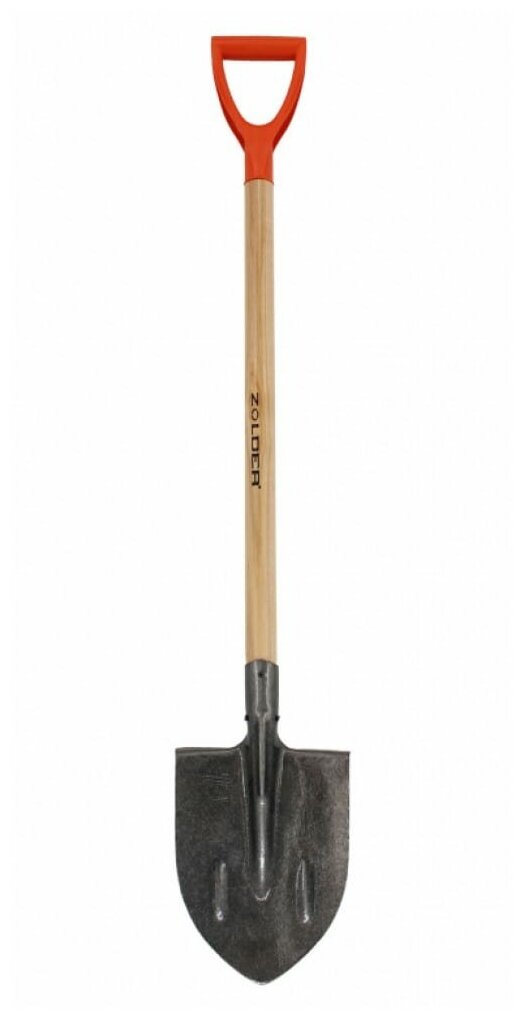 Штыковая (копальная) лопата остроконечная с черенком и V-ручкой ZOLDER 128265