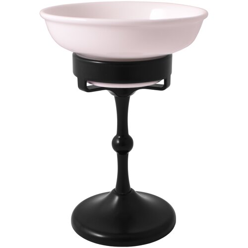 Мыльница фаянсовая настольная с подставкой, чёрный матовый, RAV-SLEZAK, MKA0301CMAT